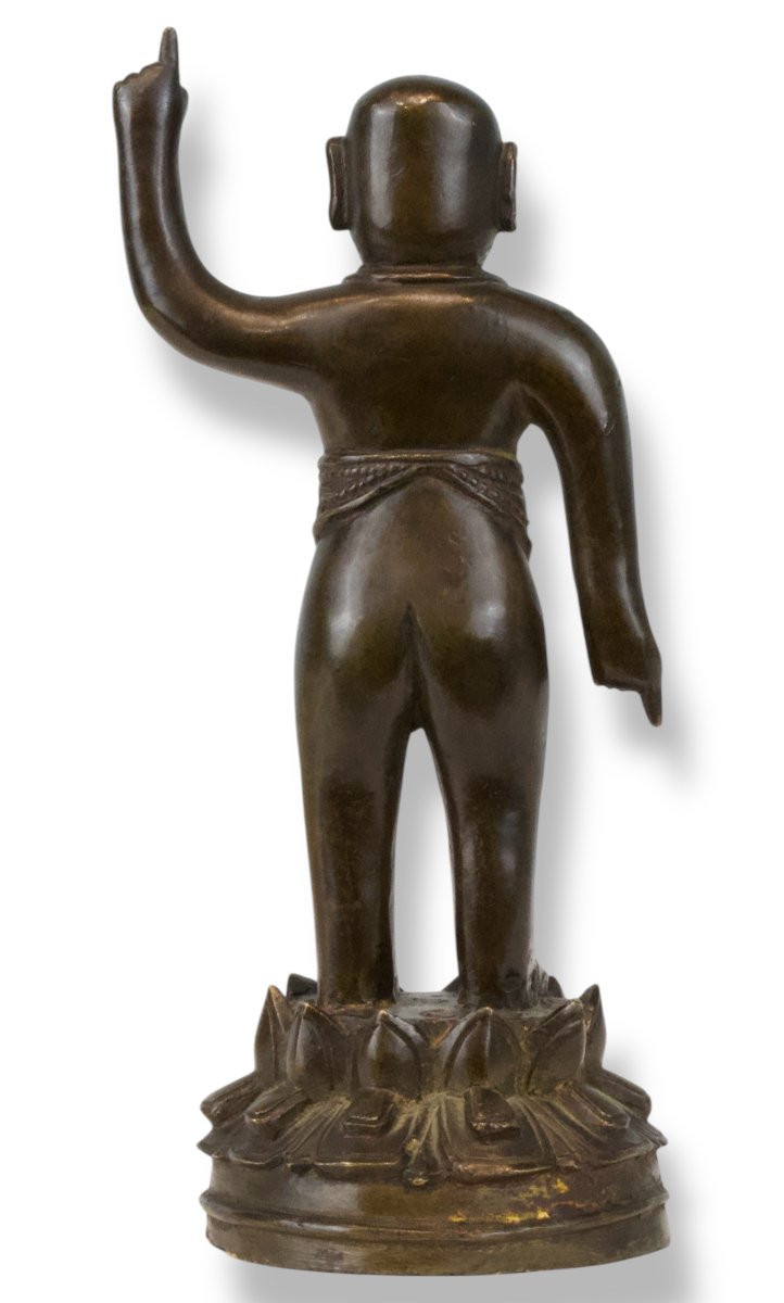 Figura di Buddha in Bronzo - Cina XIX Secolo-photo-3